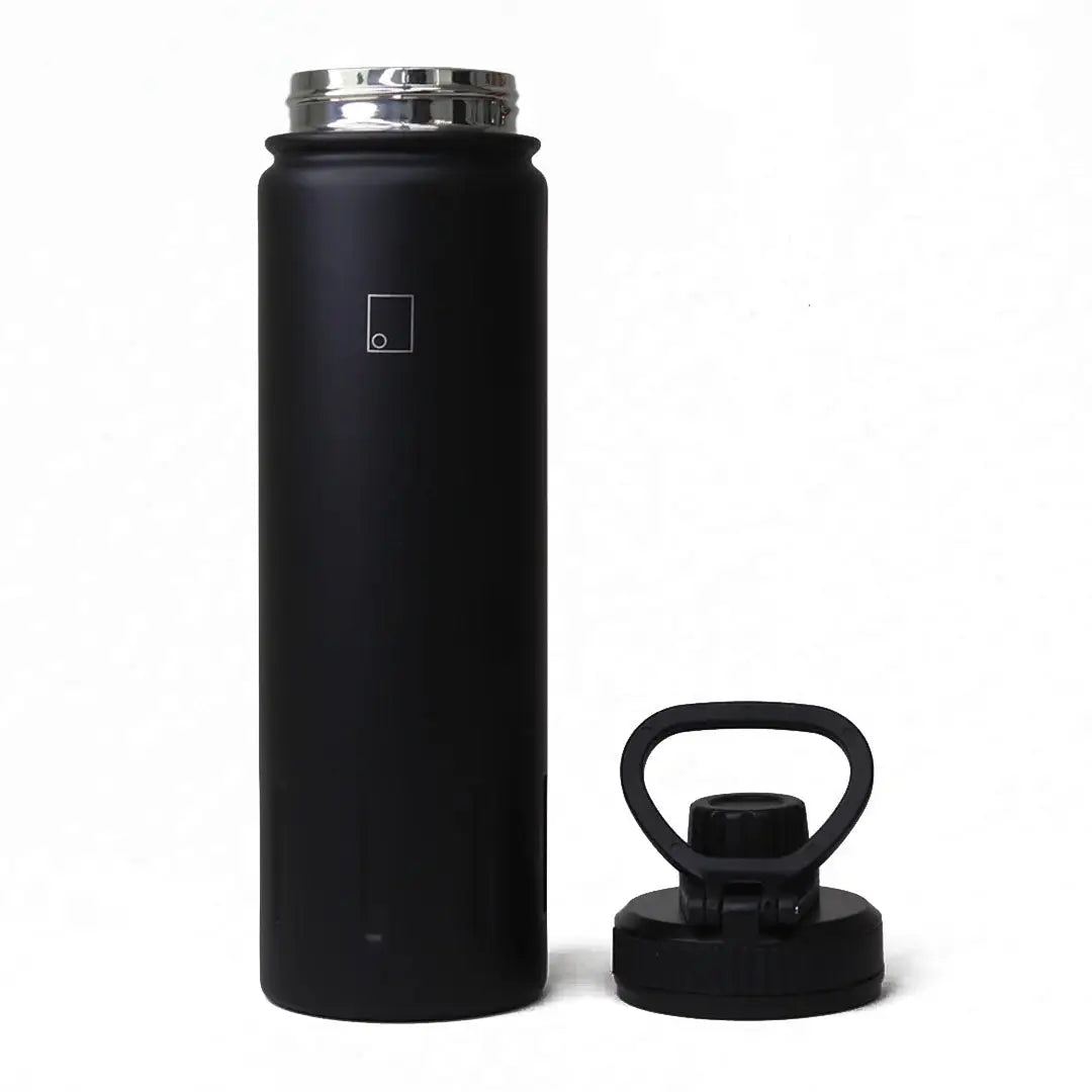 Sophos 650ml black matte stainless steel bottle for hunting