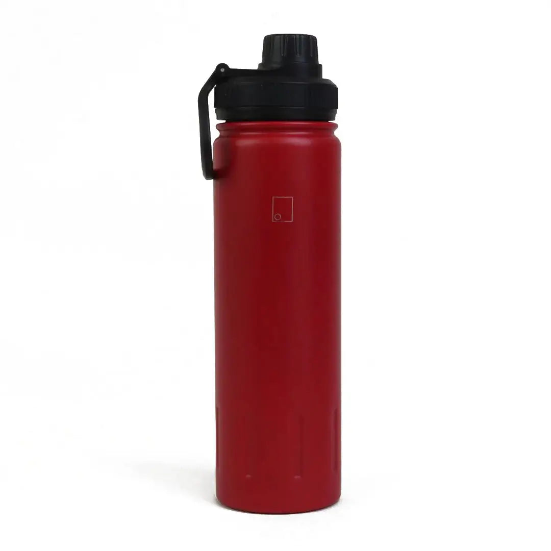 Sophos 650ml stainless steel bottle with black lid, BPA-free