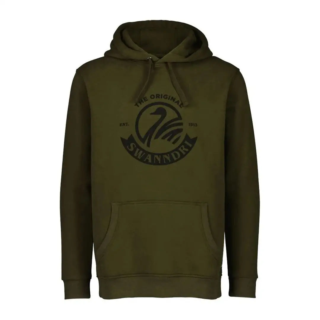 Olive green Swanndri Original Fleece Hoodie perfect for country clothing and outdoor adventures