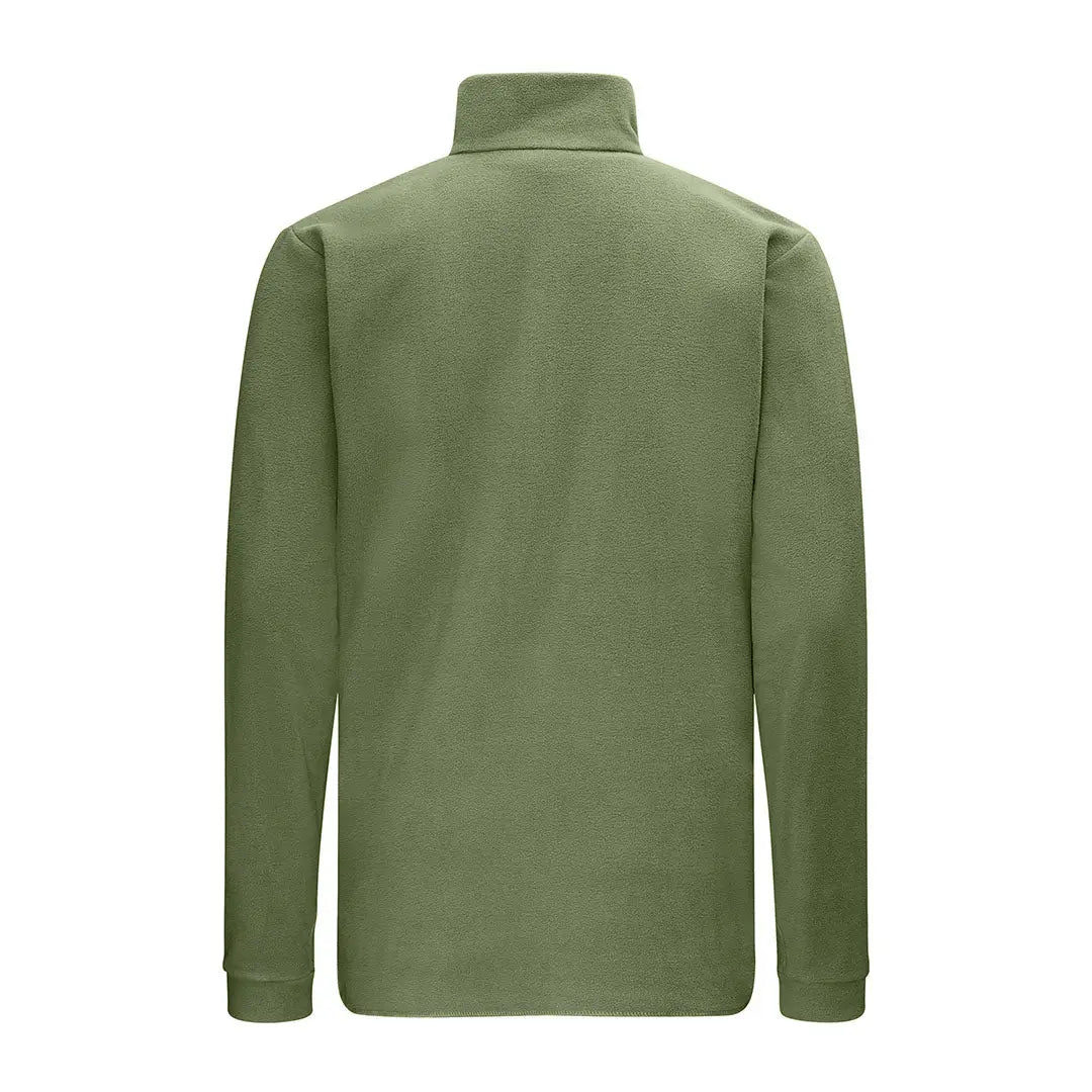 Olive green long-sleeved fleece top from Swazi Micro Shirt collection