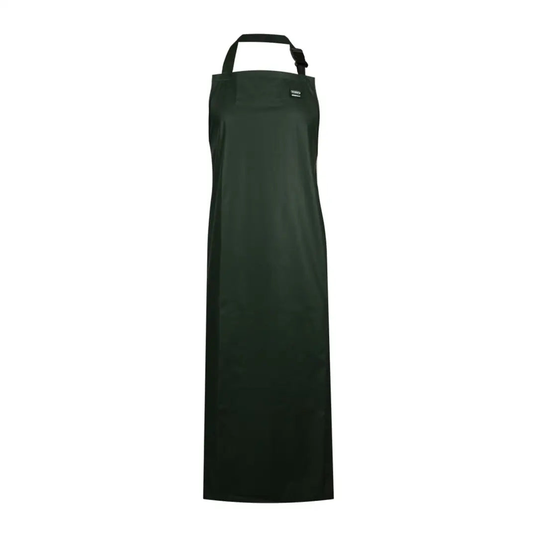 Dark green waterproof dairy apron with adjustable neck strap for country clothing and clinical mastitis protection