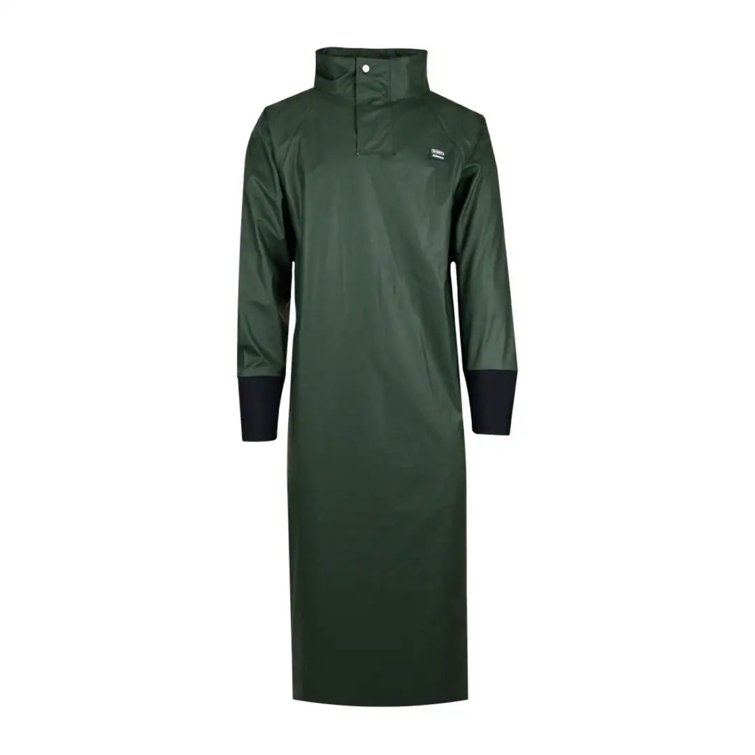 Dark green dairy gown for clinical mastitis protection in country clothing style