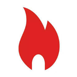 Stylized red flame icon for Zippo lighters collection perfect for country clothing and hunting.
