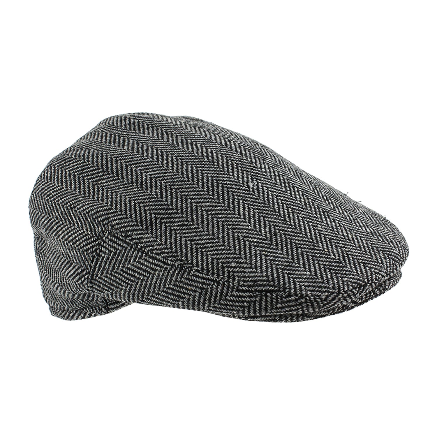 British Bag Co. Grey Herringbone Flat Cap