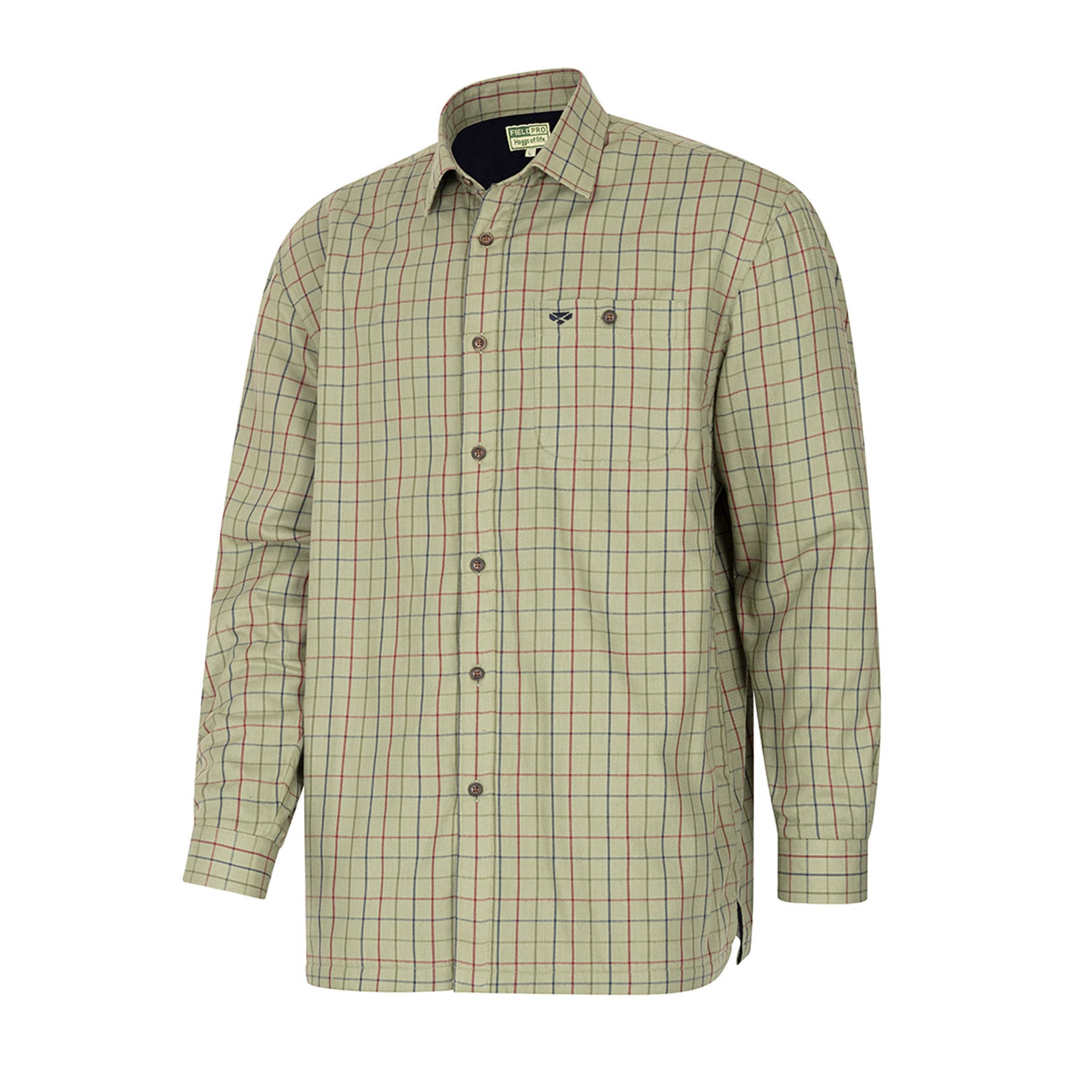 Hoggs of Fife Boxwood Micro-Fleece Lined Shirt