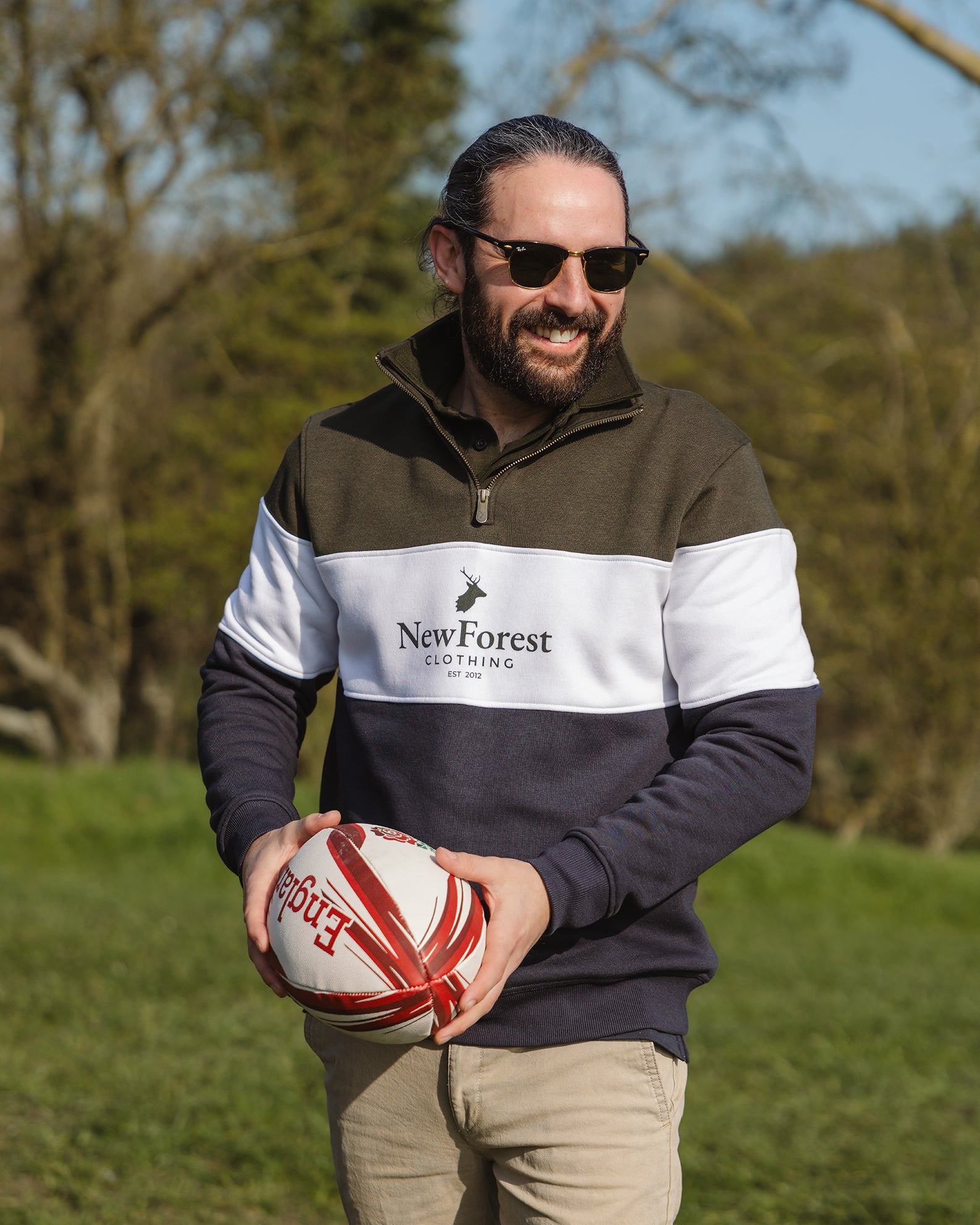 New Forest Heritage Logo Quarter Zip Jumper