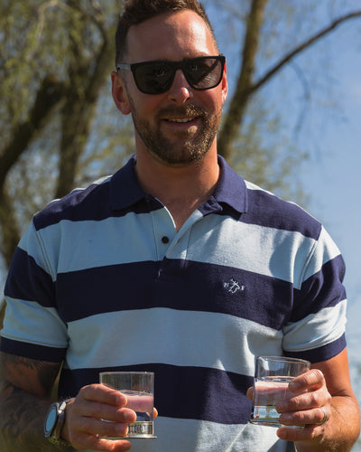 New Forest Striped Pique Polo Shirt