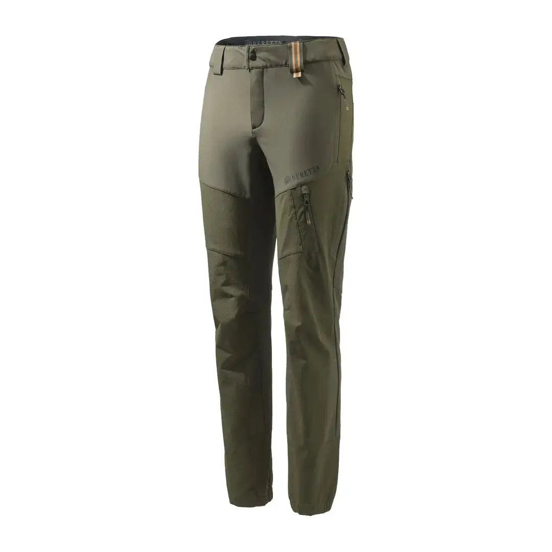 Olive green Beretta 4 Way Stretch EVO pants perfect for outdoor adventures