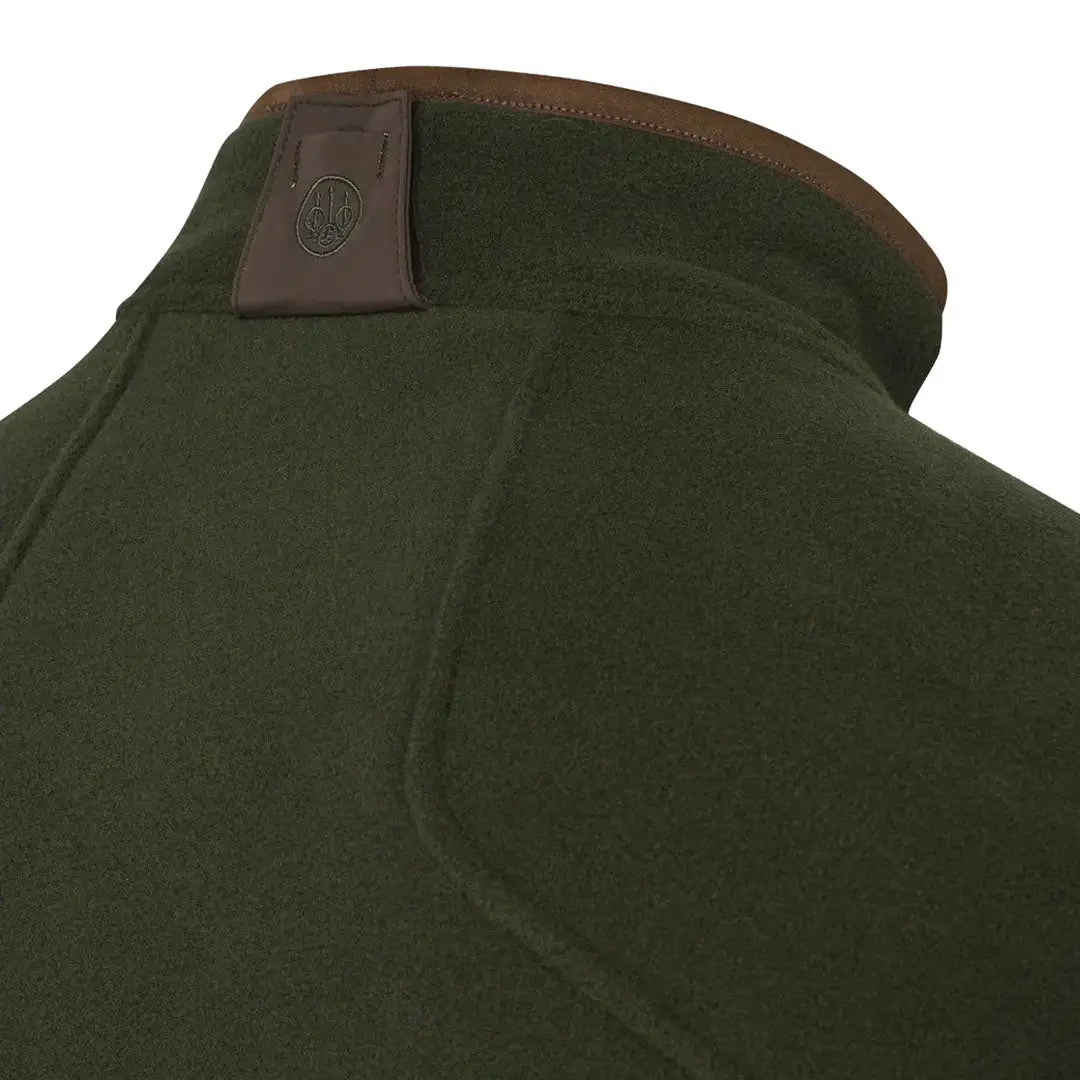Olive green fleece detail of Beretta Arlington Jacket for sporty outdoor style