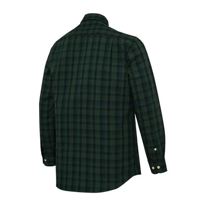 Green and black plaid long-sleeved Beretta Bryggen Shirt for a casual look