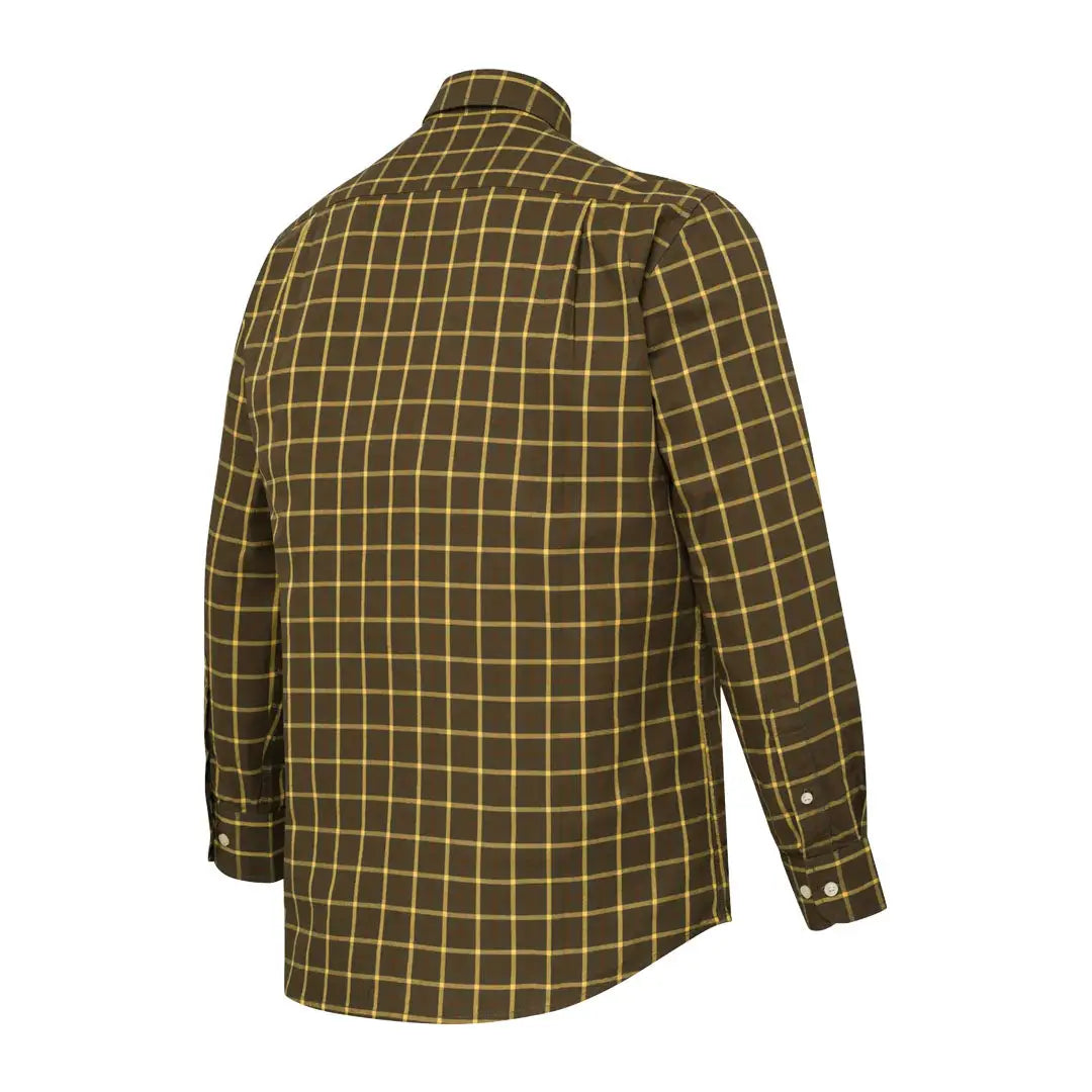 Brown and yellow checkered Beretta Bryggen Shirt for a casual, stylish look