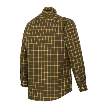 Brown and yellow checkered Beretta Bryggen Shirt for a casual, stylish look