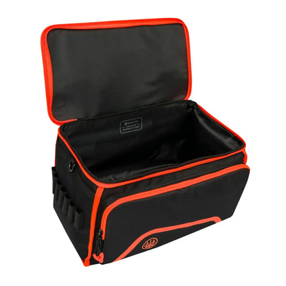 Black and orange Beretta Challenge Cart bag with reinforced stitching