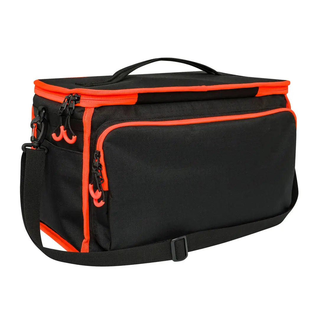 Black and orange Beretta Challenge Cart Bag 250 with strap