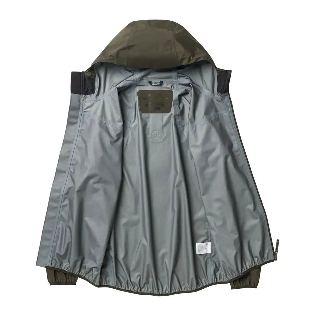 Open olive green Beretta Chamois 3 Layer Jacket for hunting and country outdoor wear