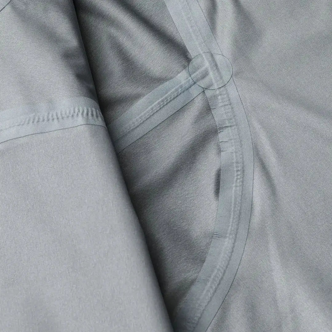 Gray fabric with stitched seams on Beretta Chamois 3 Layer Jacket for hunting outdoors
