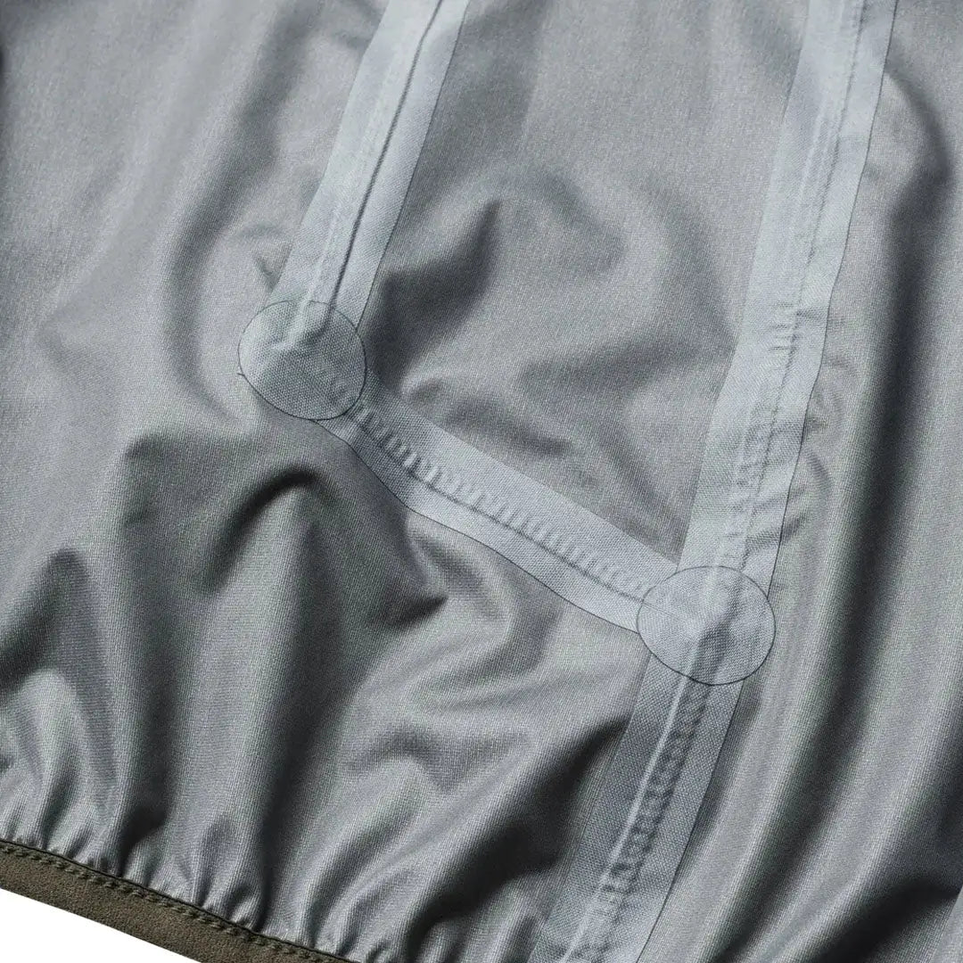 Gray waterproof jacket interior of Beretta Chamois 3 Layer Jacket for outdoor hunting country clothing