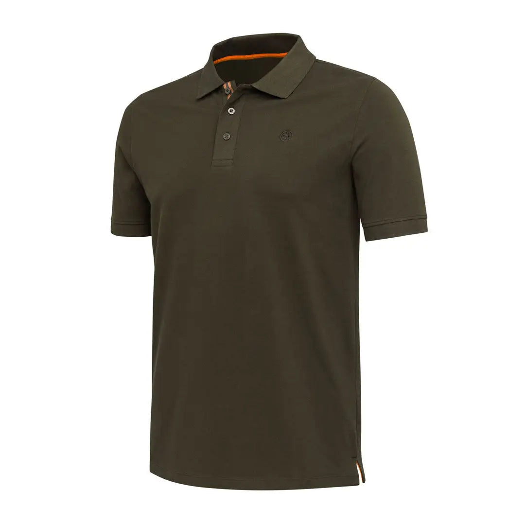 Beretta Corporate EVO Polo: olive green short-sleeve country clothing for hunting outdoors