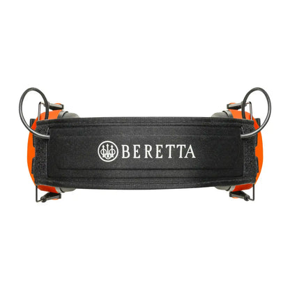 Orange and black Beretta Electronic Earmuffs for hearing protection and noise reduction