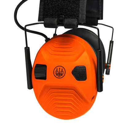 Orange electronic shooting earmuffs from Beretta Electronic Earmuffs for hearing protection