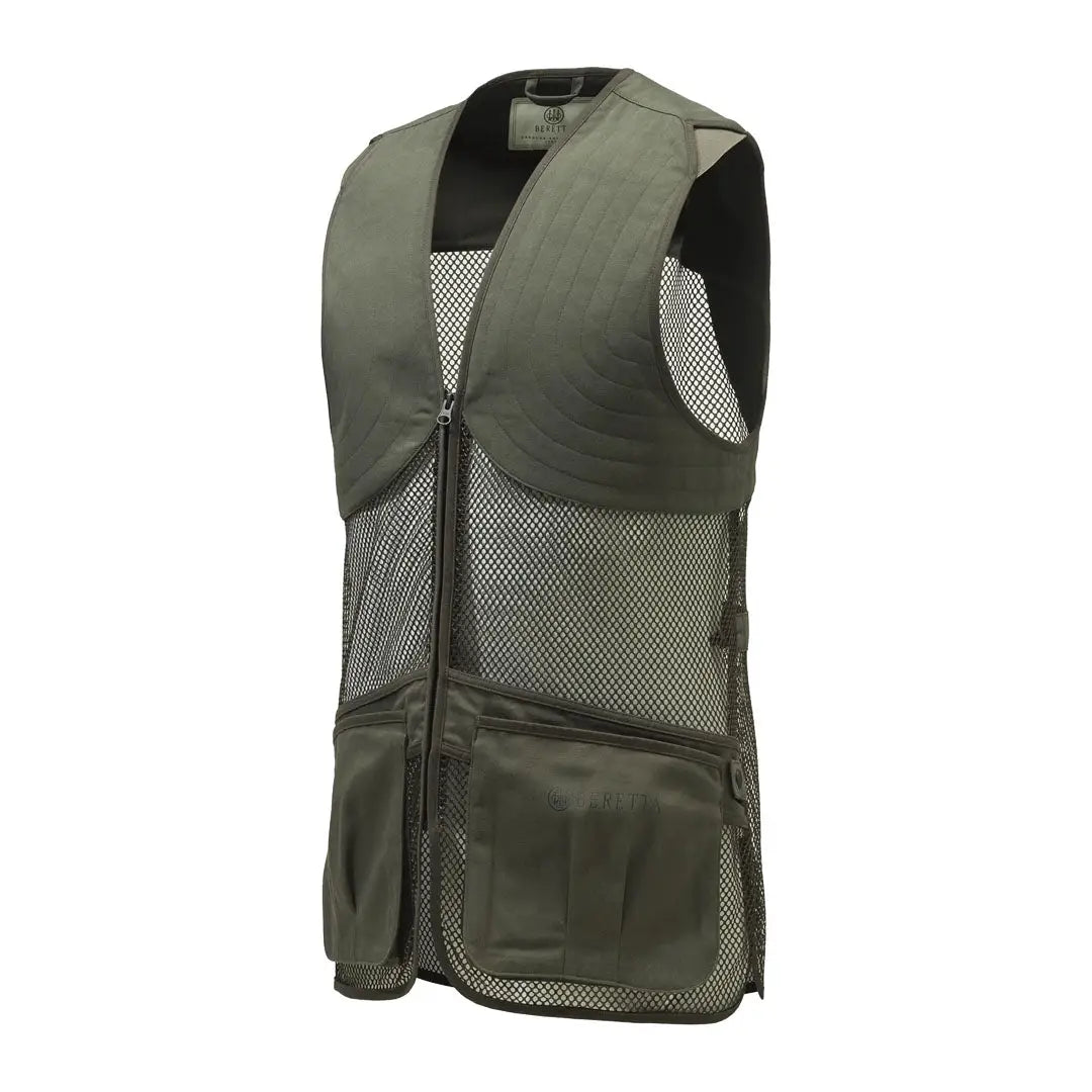 Olive green Beretta Full Mesh Shooting Vest perfect for all your mesh shooting needs