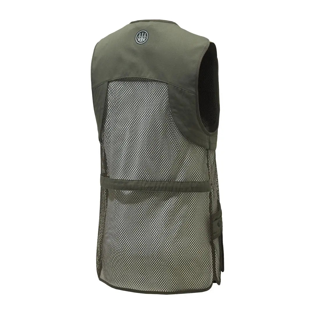 Olive green mesh shooting vest from Beretta for ultimate comfort and style
