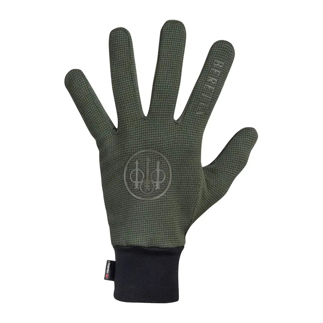 Green and black Beretta Hardface Gloves perfect for hunting and country clothing