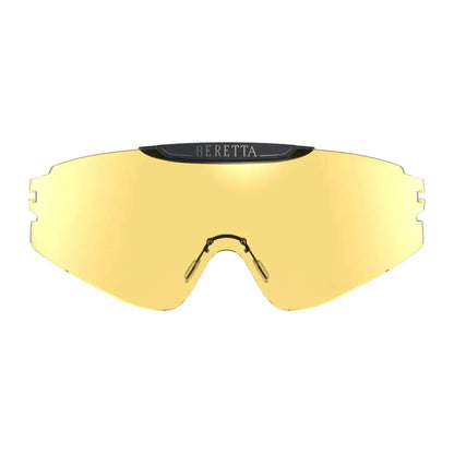 Yellow Beretta shooting glasses for hunting and outdoors, part of Beretta InterMask Eyeglasses
