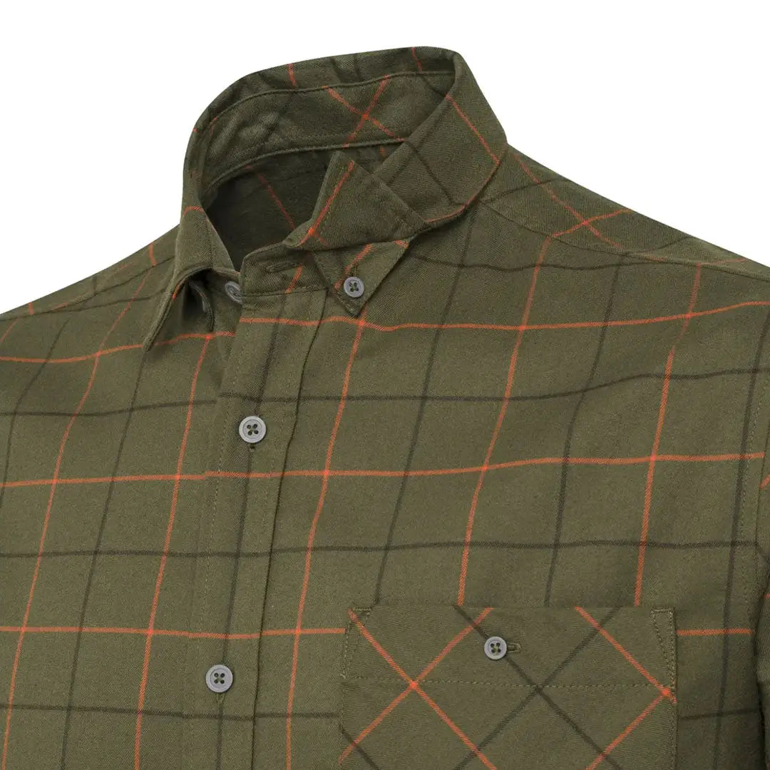 Olive green plaid Jargo Stretch Shirt by Beretta Jargo Stretch, comfy stretch shirt