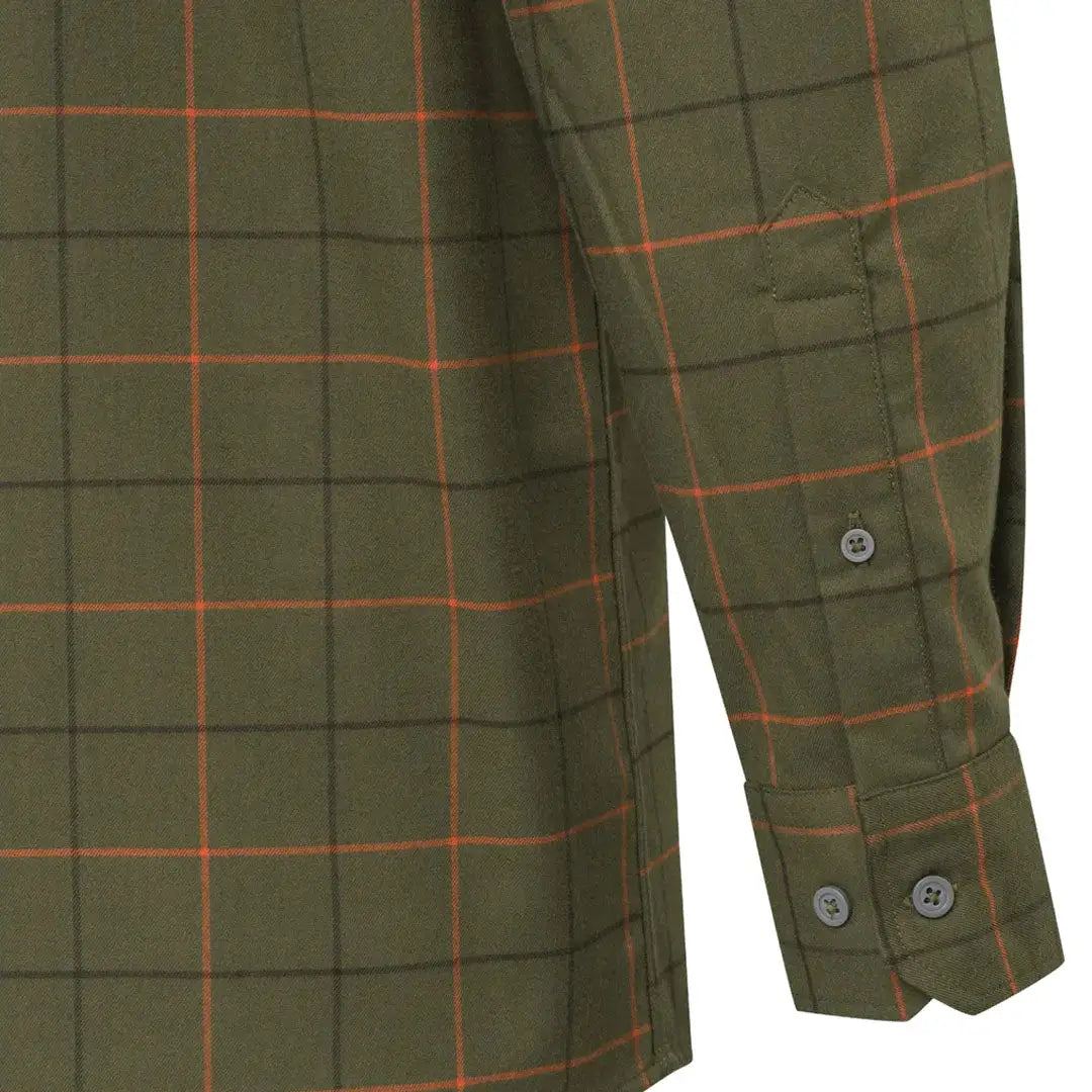Green plaid long-sleeved Beretta Jargo Stretch Shirt perfect for casual style