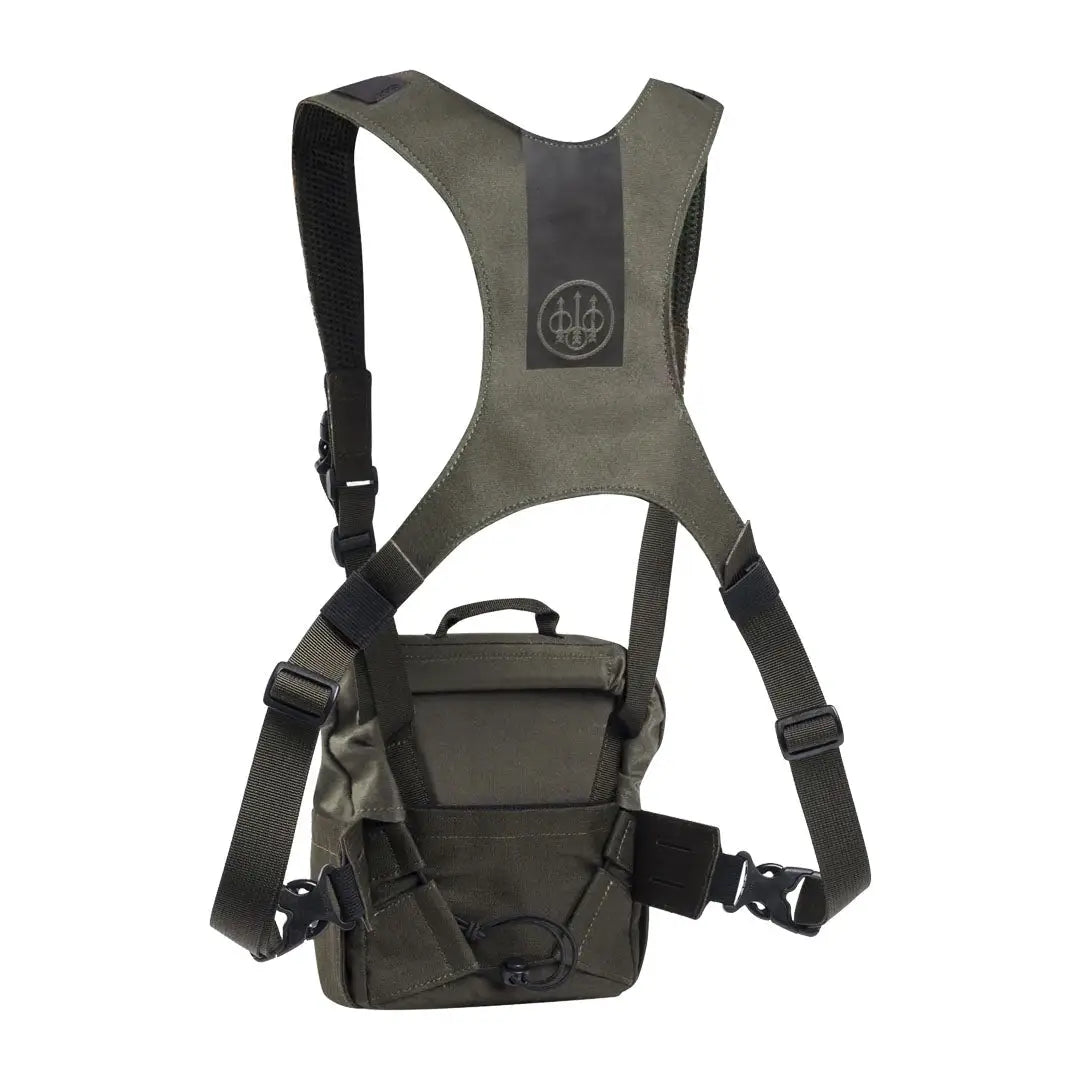 Olive green binocular chest pack for Beretta Modular Binocular Harness and modular binocular harness
