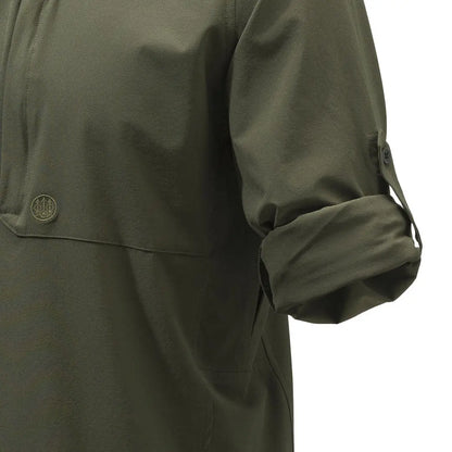 Beretta plain lightweight shirt in olive green waterproof jacket style