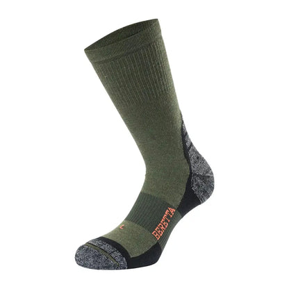 Green and gray hiking sock from Beretta Ridge for outdoors and hunting country clothing