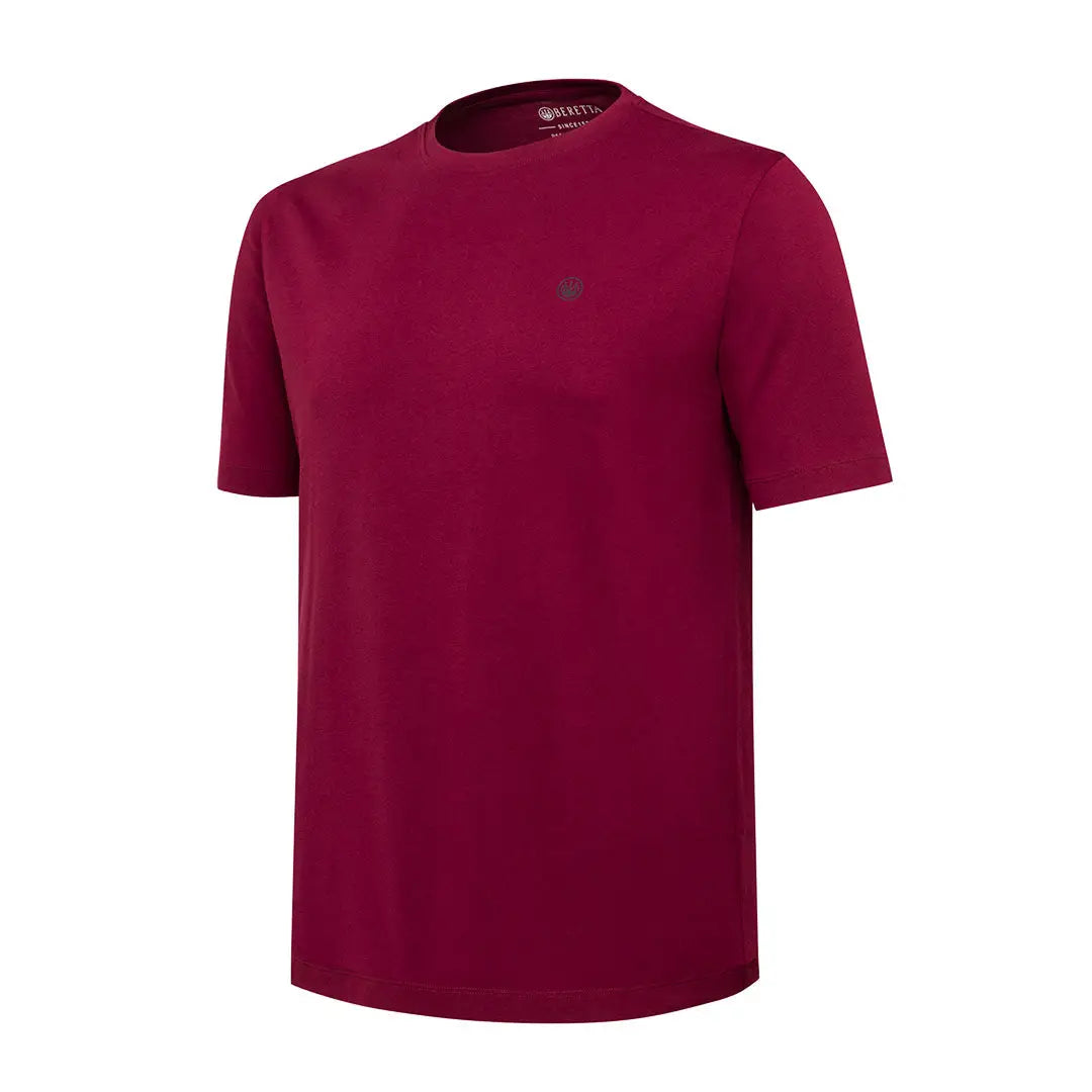 Beretta mens t-shirts set of 3 maroon short sleeve shirts with logo