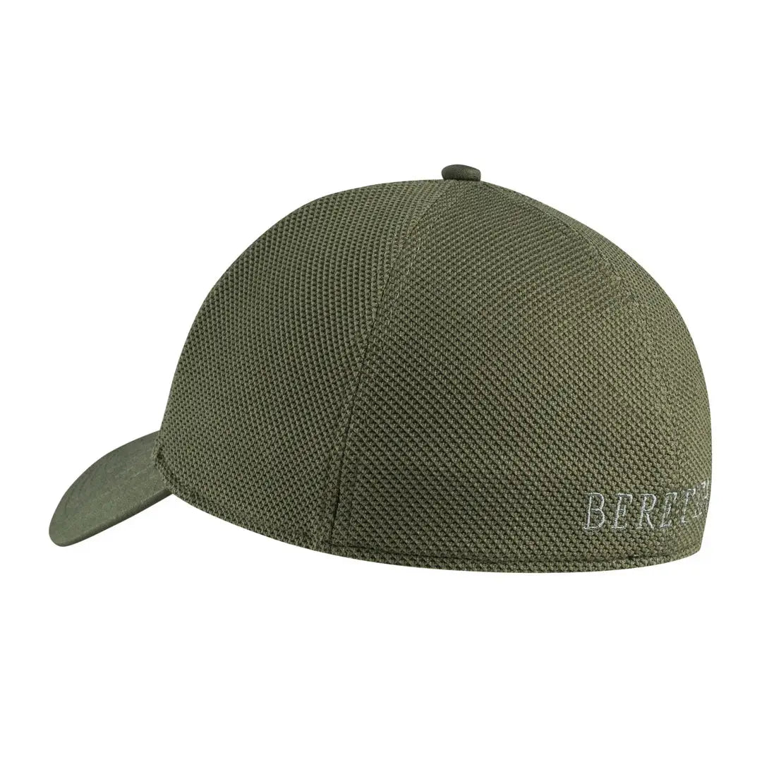 Beretta Shield Flexfit Cap in olive green mesh with white branding