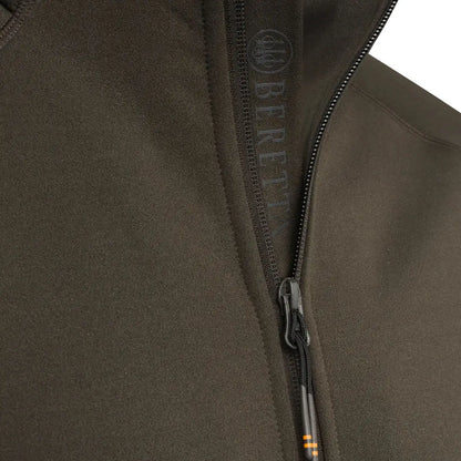 Dark green zippered jacket from Beretta Stretch Tech Half Zip Fleece collection