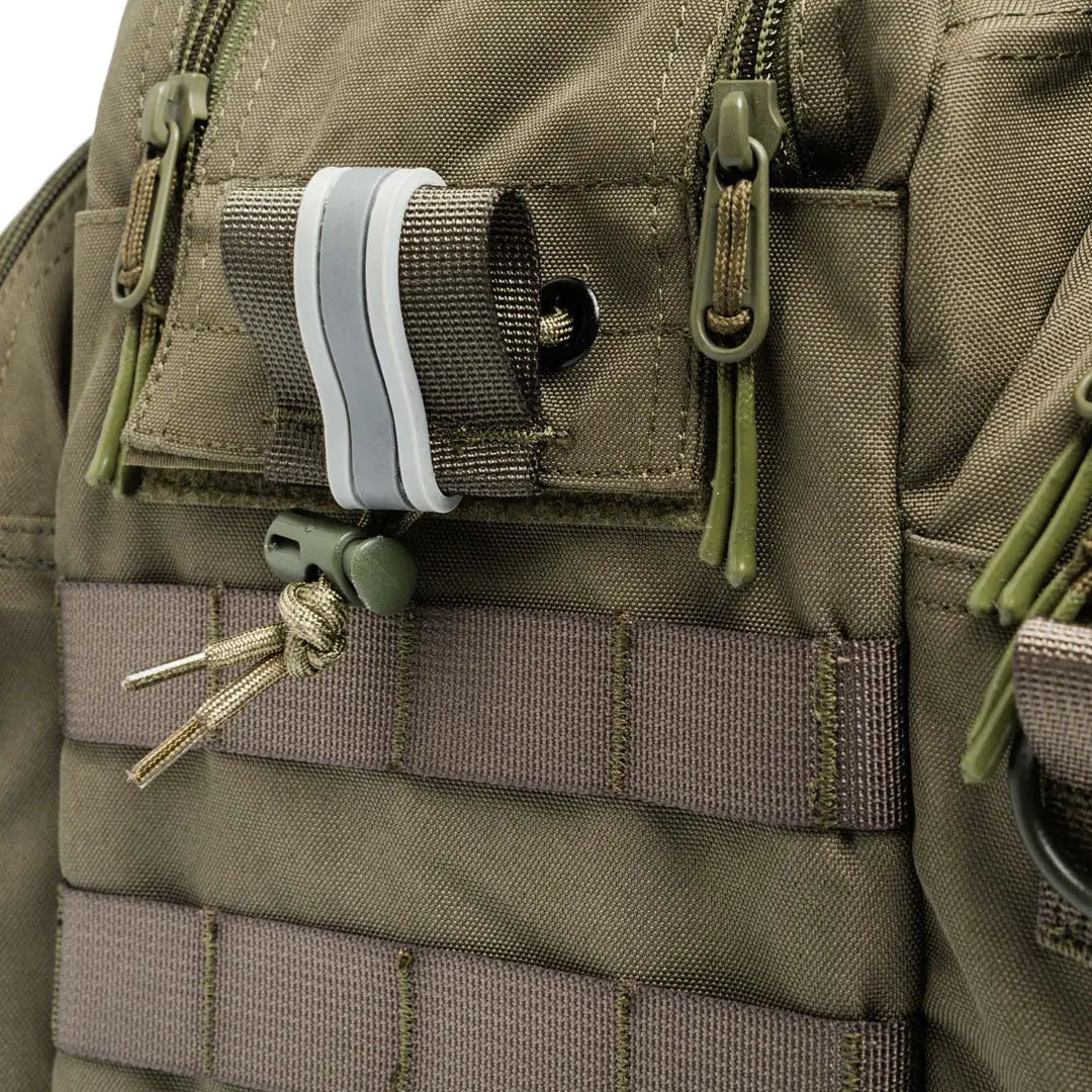 Sleek white gray silicone strap clip for Beretta Tactical Range Bag, hunting outdoors gear