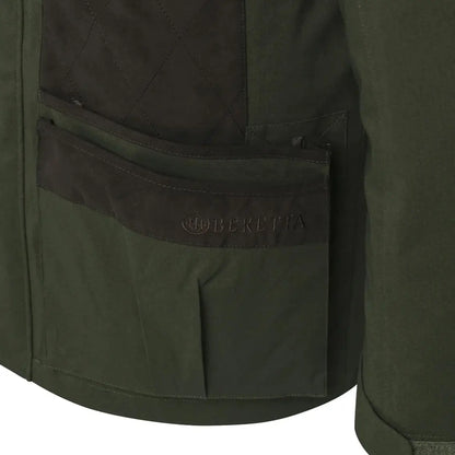 Green pocket of the Beretta Teal Sporting EVO Jacket for outdoor adventures