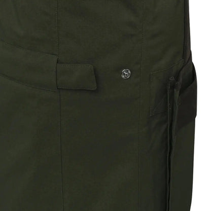 Detail of Olive Green Cargo Pants paired with Beretta Teal Sporting EVO Jacket