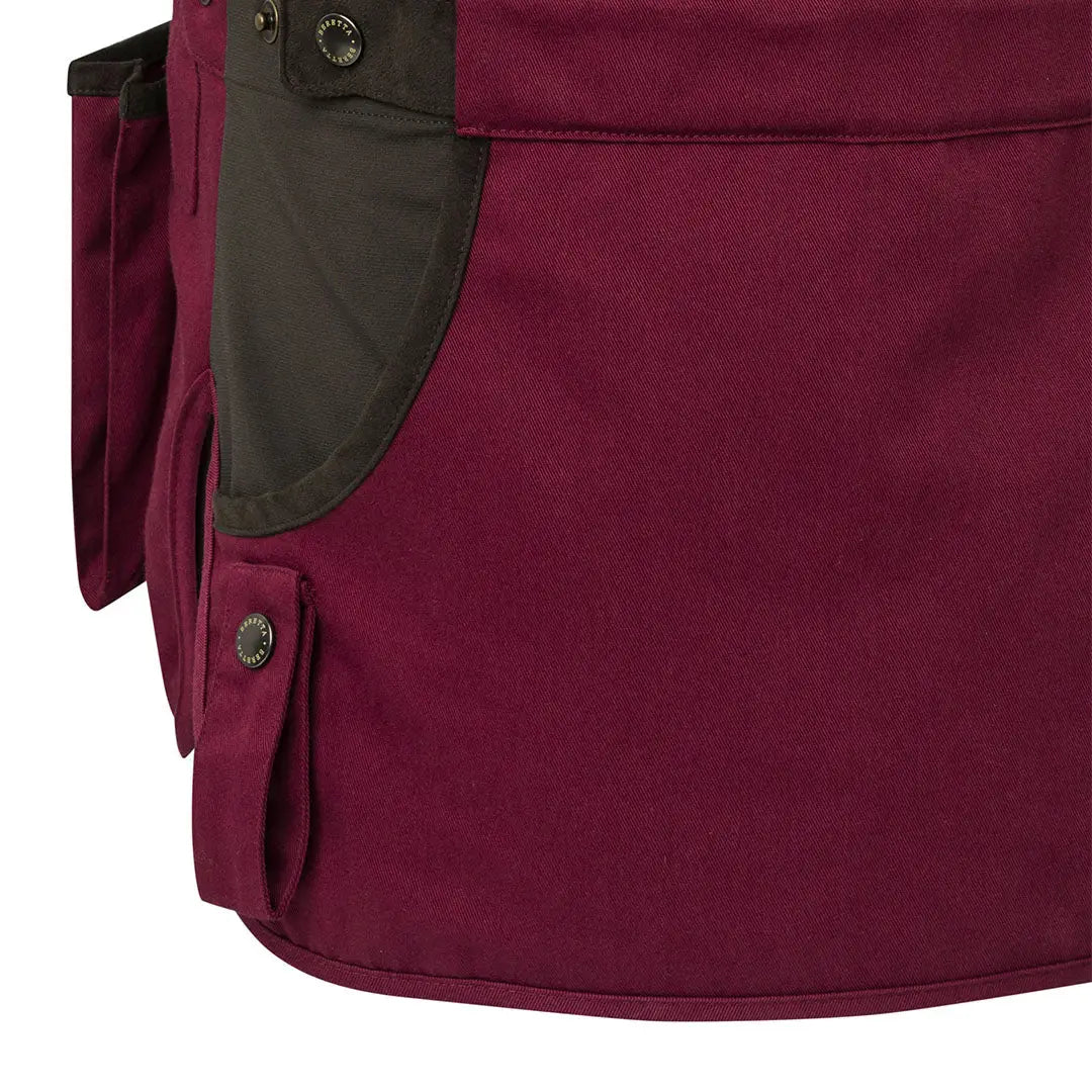 Beretta Teal Sporting EVO Vest maroon canvas back with green patch