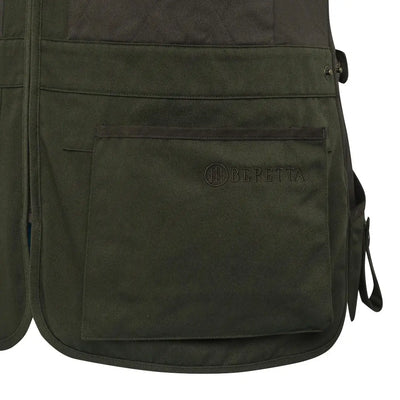 Olive green shooting vest from the Beretta Teal Sporting EVO collection