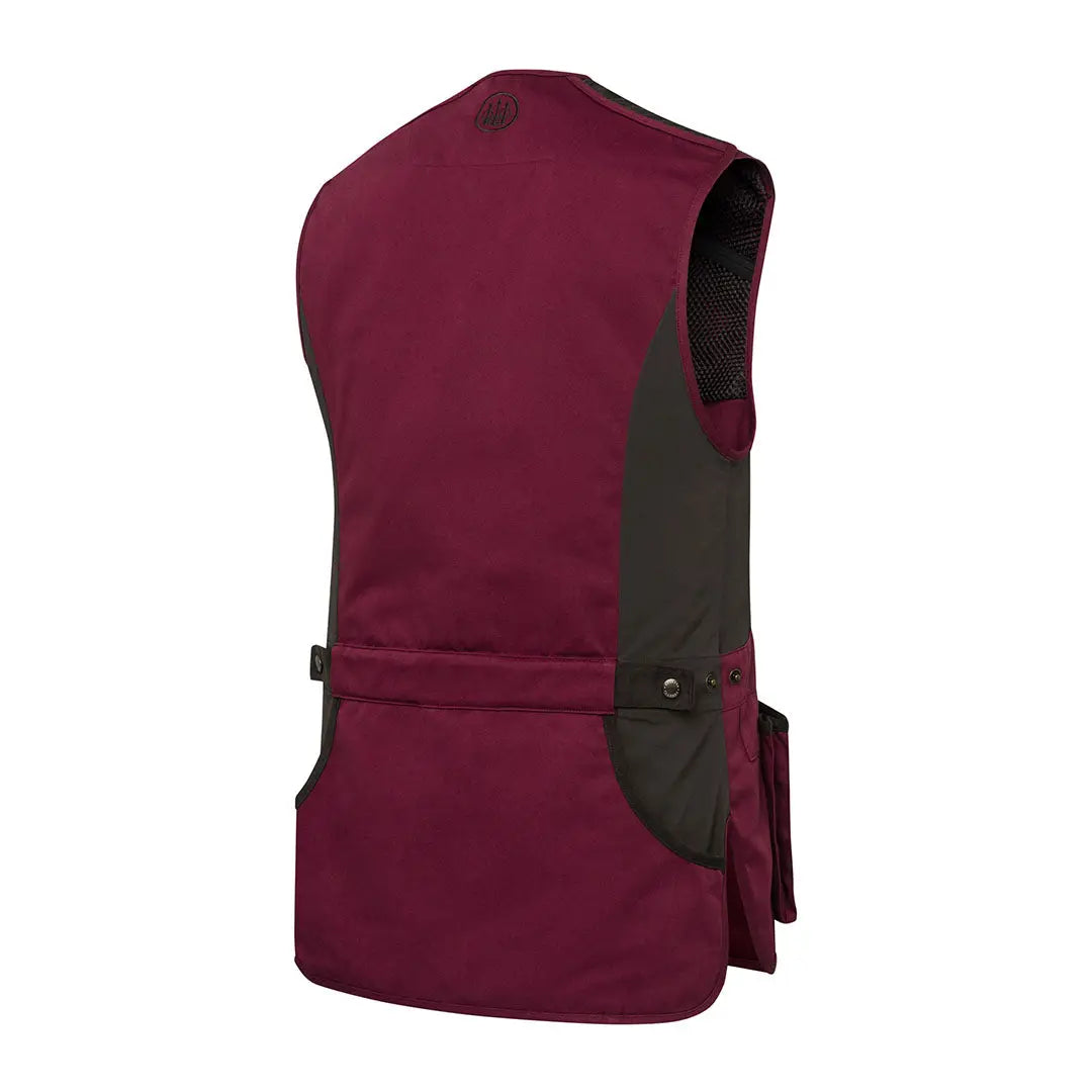 Beretta Teal Sporting EVO Vest in maroon black with mesh lining