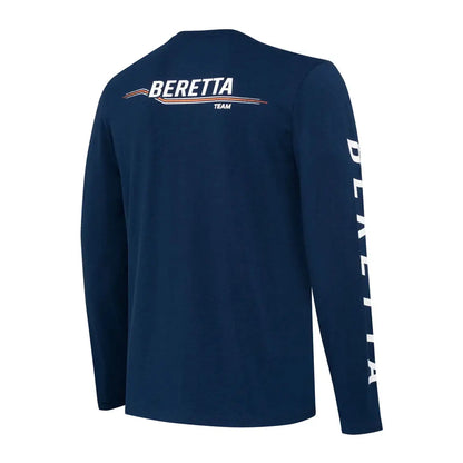 Navy Beretta Team Long Sleeve T-Shirt perfect for casual or outdoor wear