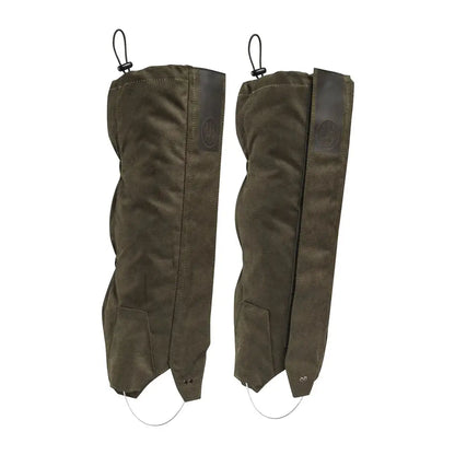 Pair of olive green Beretta Tech Ankle Gaiters showcasing durable ankle gaiters for outdoor use
