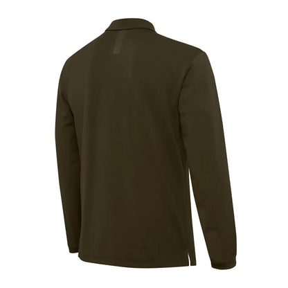 Beretta Tech Corporate olive green long sleeve polo with classic collar
