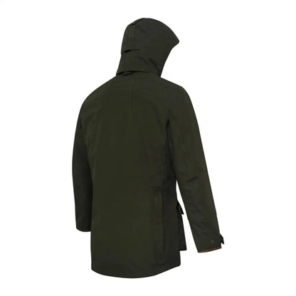 Olive green hooded Beretta Tempesta Jacket perfect for hunting and country clothing