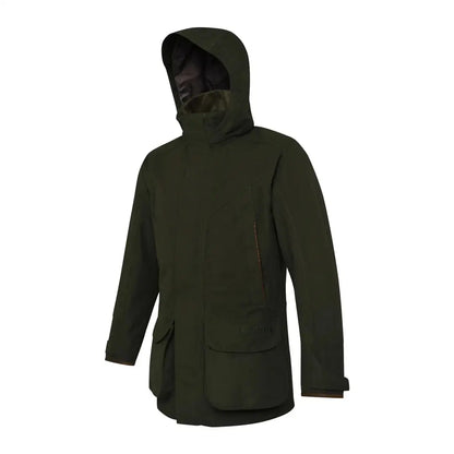 Green hooded jacket from the Beretta Tempesta Jacket for hunting and country clothing
