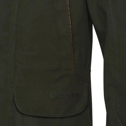 Green Beretta Tempesta Jacket with pocket perfect for hunting and country clothing