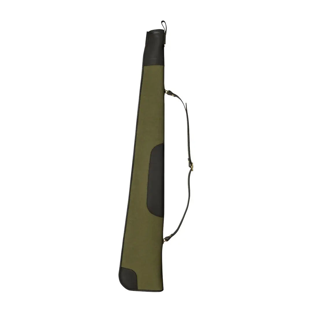 Olive green Beretta Terrain EVO Canvas Gun Case with black leather accents for hunting