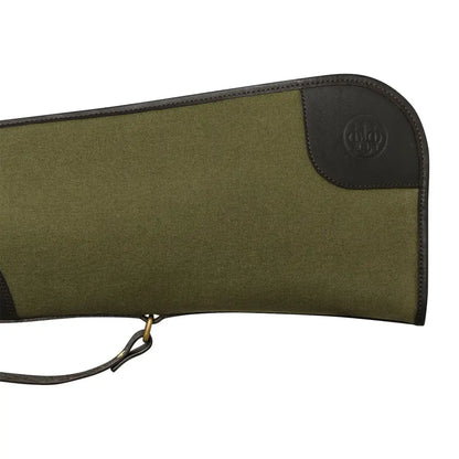 Olive green Beretta Terrain EVO Canvas Gun Case with leather trim for hunting and country clothing